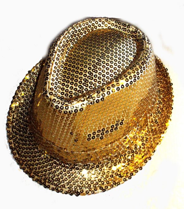 Gold Sequin Gangster Hat-344