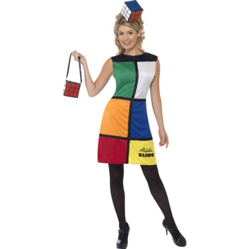 Rubik's Cube Costume with Headband-0